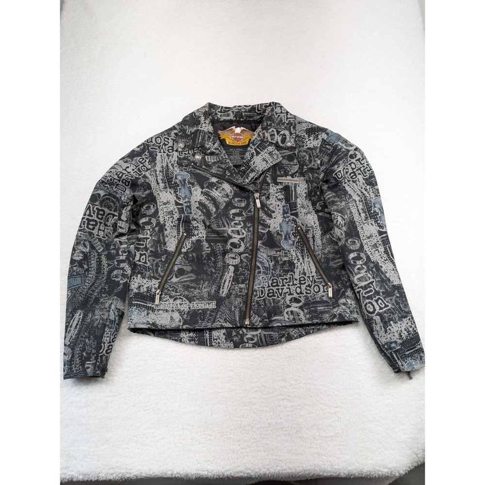 Harley Davidson American Legend Women's Asymmetric Full Zip Riding Jacket L‎